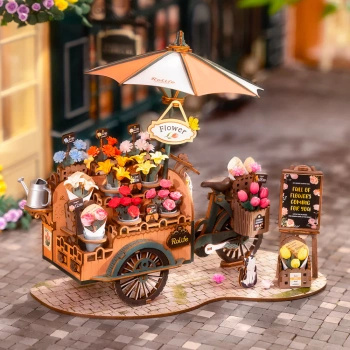 Dřevěná sada Puzzle 3d - Stojan na květiny | Robotime