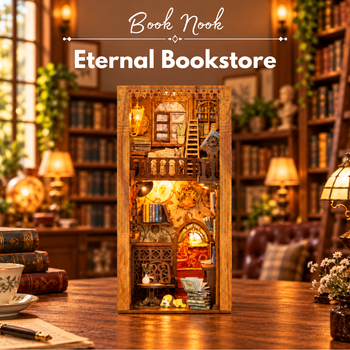 DIY Book Nook - Eternal Bookstore | Cutebee Dům miniatur