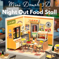 Mini 3D House - Night Out Food Stall | Rolife