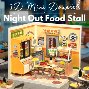 Mini 3D House - Night Out Food Stall | Rolife