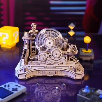 Dřevěná kuličková dráha 3D puzzle Gear Ball Challenge | ROKR