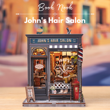 DIY Book Nook - John's Hair Salon | Cutebee Puzzle 3D