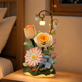 Garden Ramble – 3D puzzle ROKR, kytice s LED osvětlením (206 dílků)
