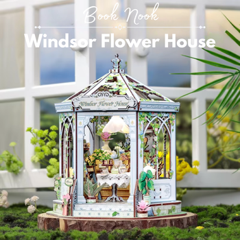 DIY Book Nook - Dům Windsor Flowe | Cutebee Miniaturní dům
