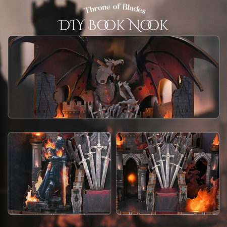 DIY Book Nook - Throne of Blades | Minicity Miniature House