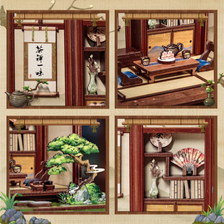 DIY Book Nook - Kirishima Cha-an Cutebee Puzzle 3D