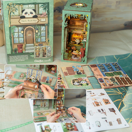 DIY Book Nook - Knihkupectví Panda | Cutebee