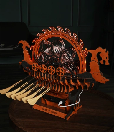 Dřevěná sada Puzzle 3D - Vikingská loď | ROKR dřevěné puzzle dárek