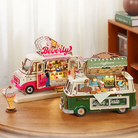 Zmrzlinový food truck Beverly's – 3D puzzle Rolife s LED