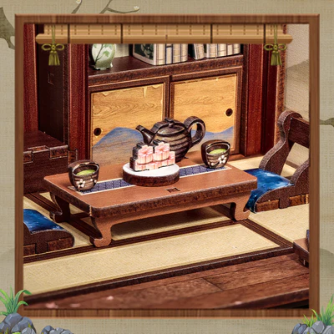 Zenový klid na vaší polici – DIY Book Nook - Kirishima Cha-an Cutebee Puzzle 3D