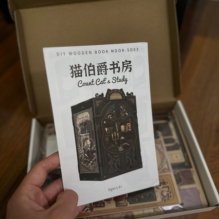 DIY Book Nook - Count Cat's Study | Cutebee Miniaturní dům