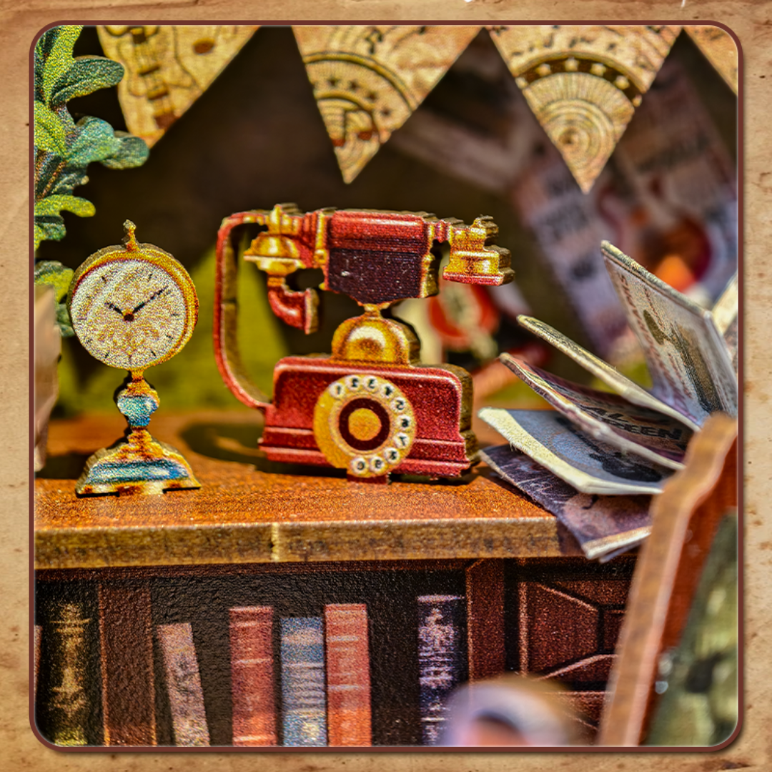 Notový regál plný detailů – DIY Book Nook - Memories Music Bookshop | Cutebee