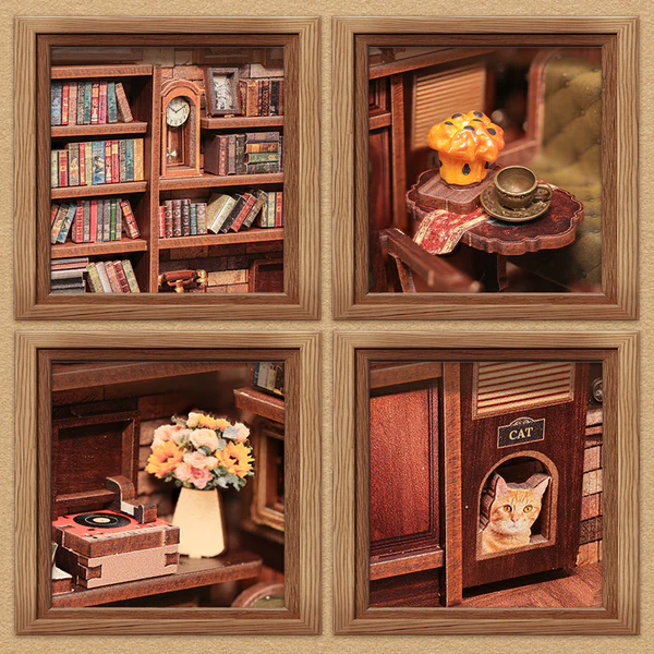 Kavárna, u které se zastavíte – DIY miniaturální domeček - Corner Coffee Shop | The Miniature House Cutebee