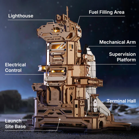 Dřevěná stavebnice Puzzle 3D - Space Shuttle | Rolife ROKR