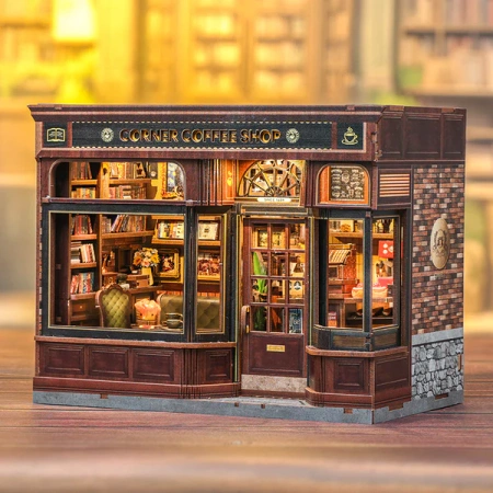 DIY miniaturální domeček - Corner Coffee Shop | The Miniature House Cutebee