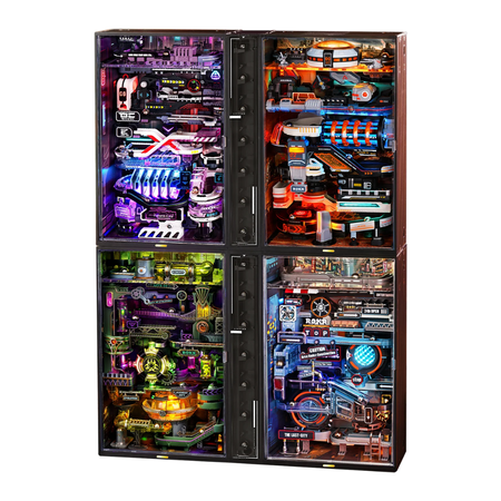 Mars Outpost Marble Run – 3D puzzle ROKR, cyberpunk s LED (194 díly)