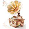 Dřevěné 3D puzzle – Gramofon | ROKR