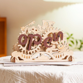 Dřevěná sada Puzzle 3D - otevřená/zavřená | ROKR