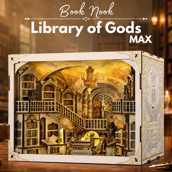 DIY Book Nook - Knihovna bohů Library of Gods MAX | MiniCity