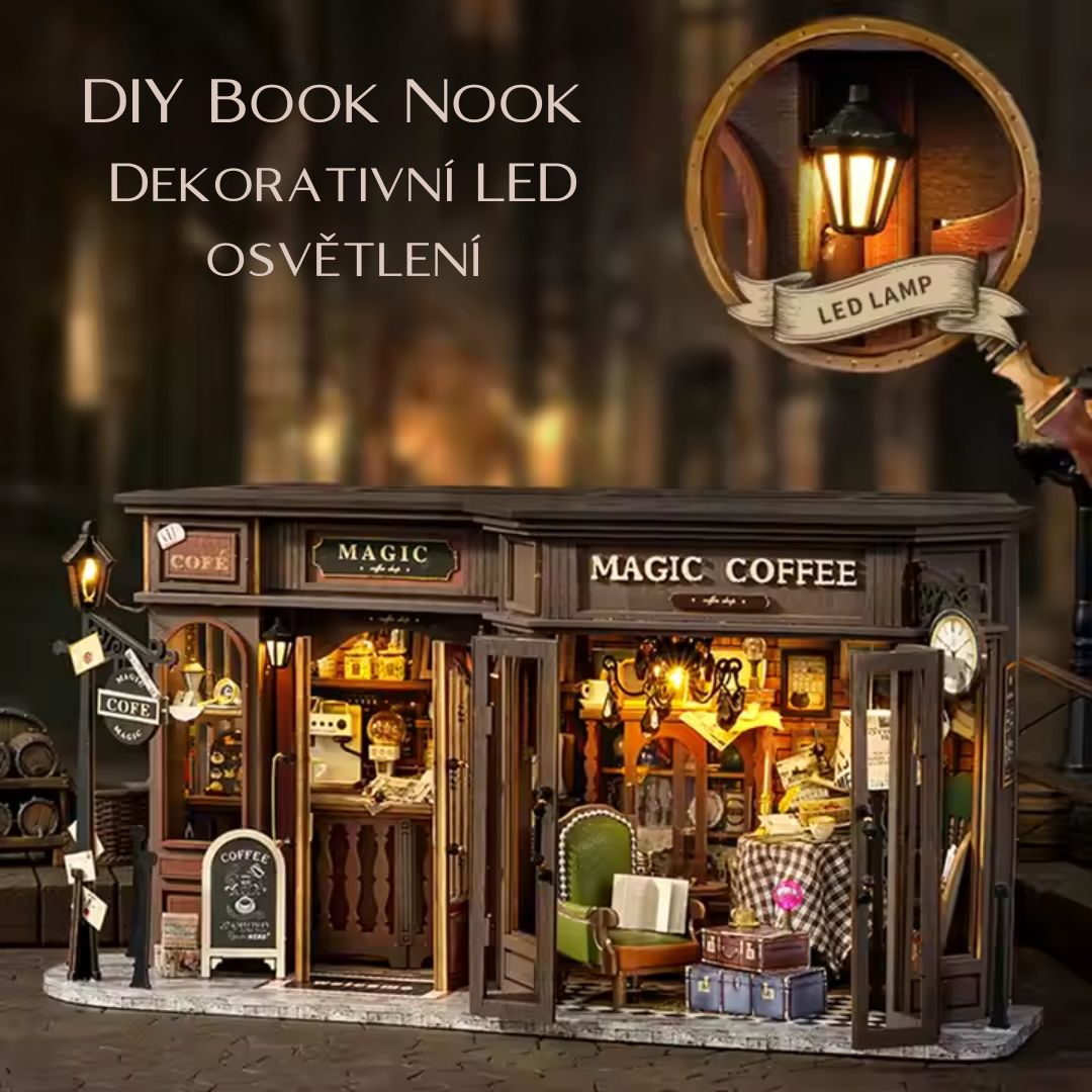 DIY Domeček miniatur - Magic Coffee Shop | Domeček miniatur Cutebee – nápad na dárek