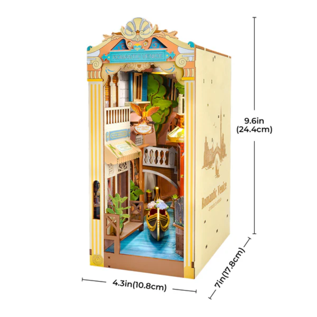DIY Book Nook - Romantické Venice | Rolife – rozměry modelu