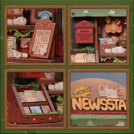 Dřevěný set Puzzle 3D - Stojan na novinky