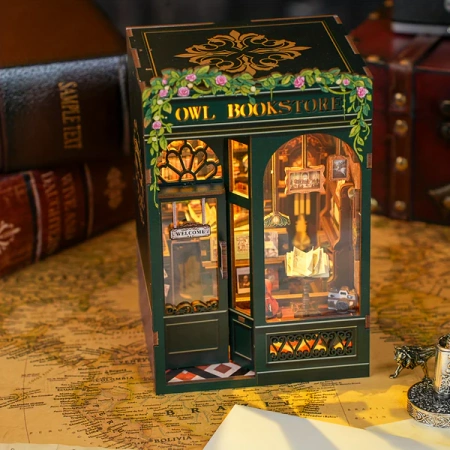 DIY Book Nook - Owl Bookstore | Miniaturní dům Cutebee