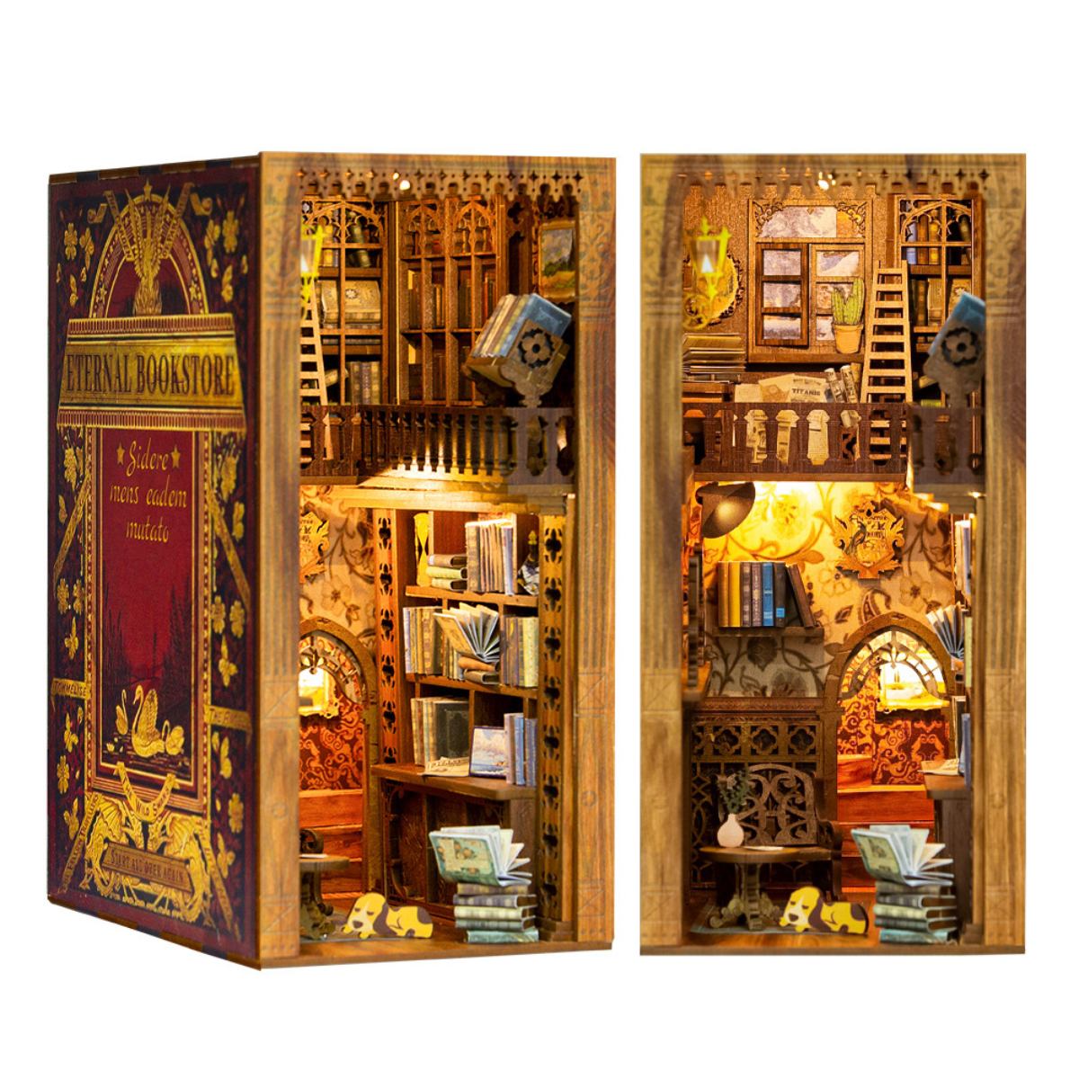 DIY Book Nook - Eternal Bookstore | Cutebee Dům miniatur