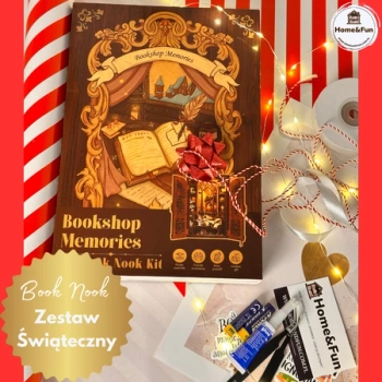 DIY Book Nook Vánoční sada - Retro Bookshop Memories | Cutebee