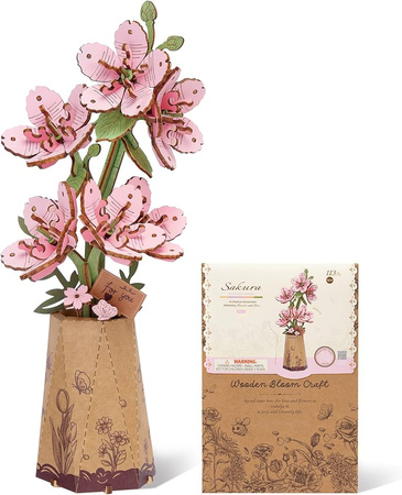 Dřevěná sada Puzzle 3D - Sakura | Rowood