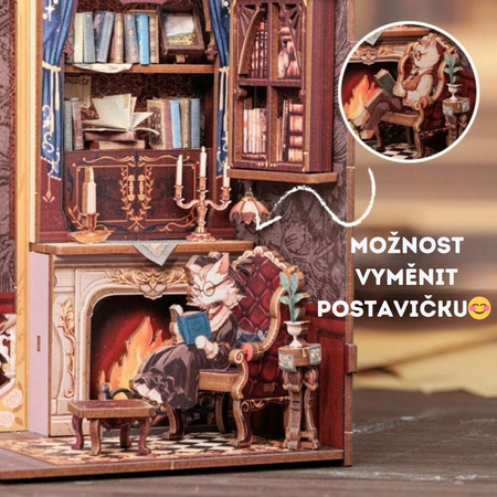 DIY Book Nook - Count Cat's Study | Cutebee Miniaturní dům