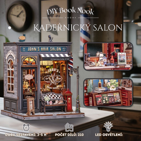 DIY Book Nook - John's Hair Salon | Cutebee Puzzle 3D