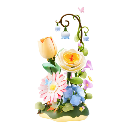 Garden Ramble – 3D puzzle ROKR, kytice s LED osvětlením (206 dílků)
