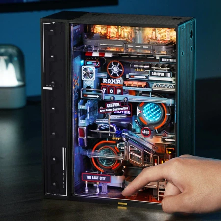 Puzzle 3D kuličková dráha - Poslední město | Mechanická kuličková dráha Robotime ROKR