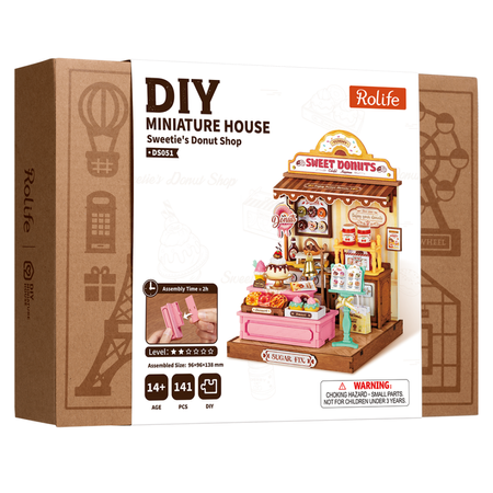 Mini domeček 3D - Sweetie’s Donut Shop | Rolife