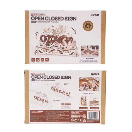 Dřevěná sada Puzzle 3D - otevřená/zavřená | ROKR