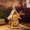 Dřevěná sada Puzzle 3D - Hodiny s kukačkou | ROKR