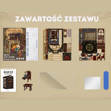 DIY Book Nook Vánoční sada - Rezidence hraběte Kocoura | Cutebee Miniaturní domeček