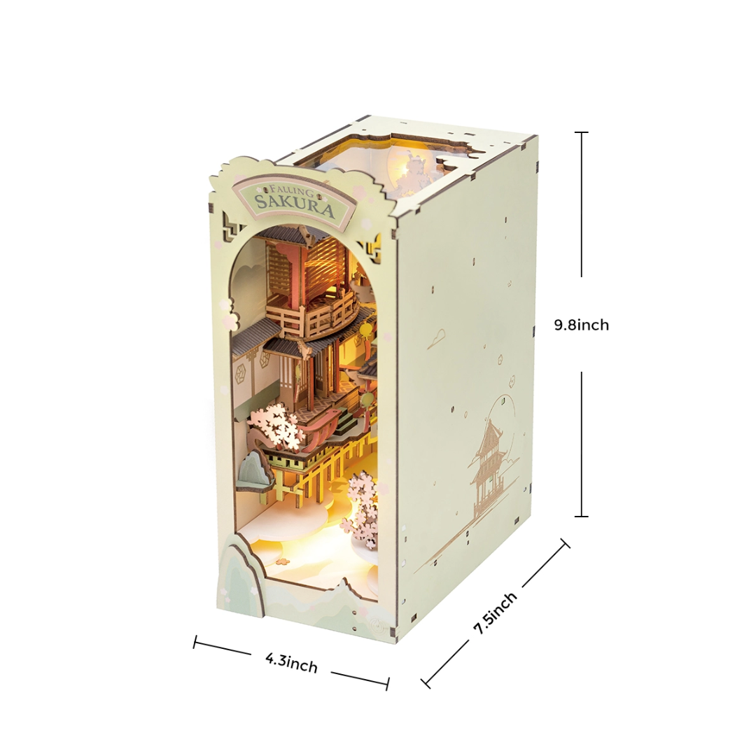 DIY Book Nook - Falling Sakura I Rolife – rozměry modelu