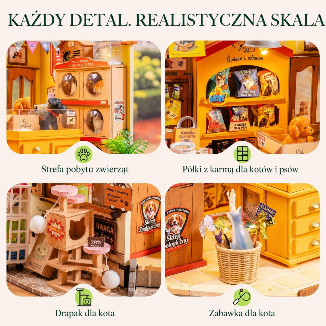 Regály plné krmiva – DIY Miniaturní domeček - Fluffy Friends Hub | Rolife
