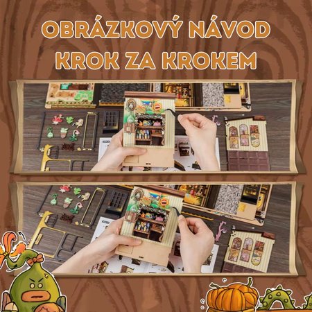 DIY Book Nook - Fantastic Garden Shop Nová verze | Cutebee Miniaturní domek