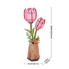 Pink Tulip – 3D puzzle Robotime, dřevěná kytice s hrací skříňkou