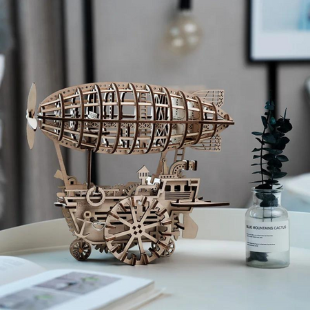 Dřevěná sada Puzzle 3d - Vzducholoď | Robotime