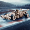 Dřevěná sada Puzzle 3D - závodní auto F1 | ROKR dřevěné puzzle dárek
