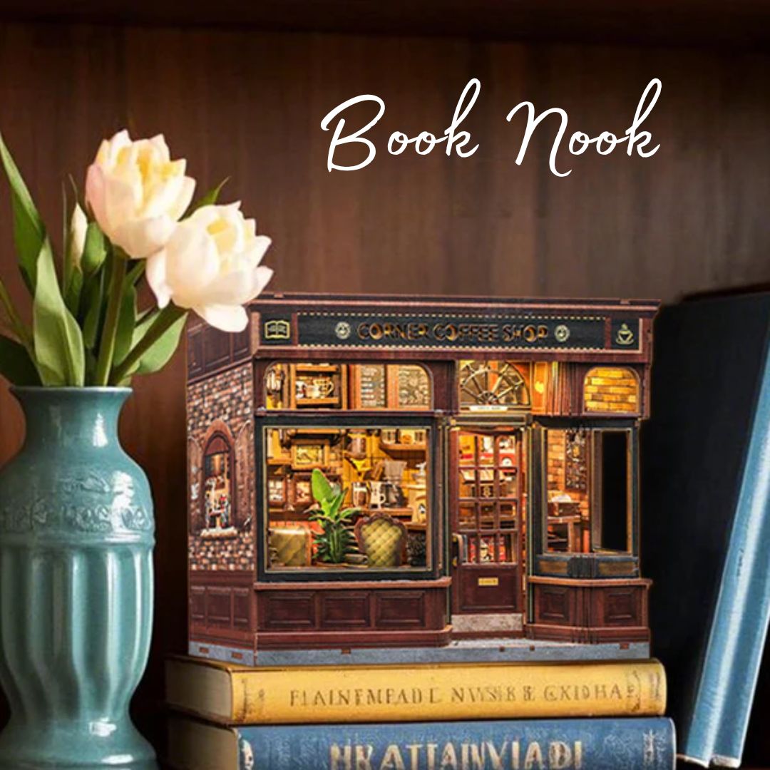 DIY miniaturální domeček - Corner Coffee Shop | The Miniature House Cutebee – LED osvětlení po setmění