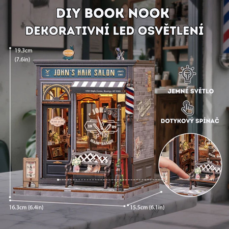 DIY Book Nook - John's Hair Salon | Cutebee Puzzle 3D