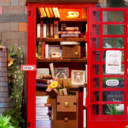 Dřevěná sada puzzle 3D - Blossom Book Booth | Rolife