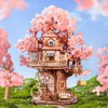 Puzzle 3D dům na stromě - Sakura Tree House | Model DIY Rolife Robotime