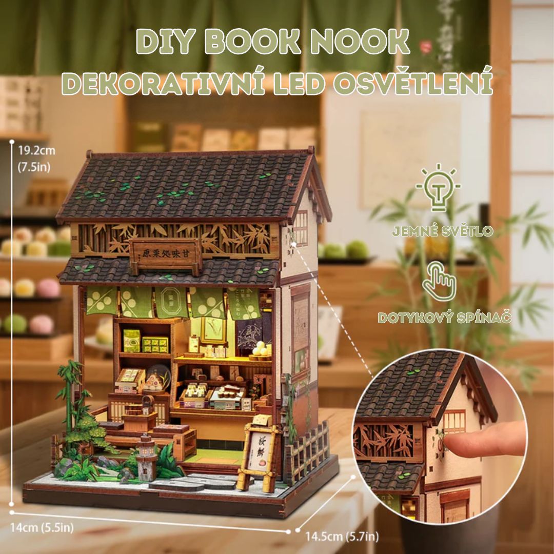 DIY Book Nook - Kanmi-dokoro Kurihara | Cutebee – rozměry modelu