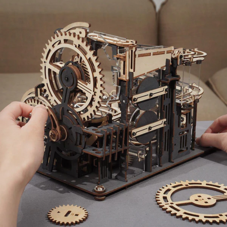 Dřevěná bublinková dráha Puzzle 3D - Mramorové noční město Robotime